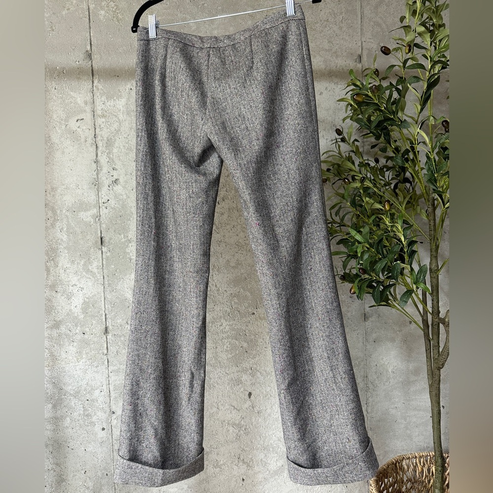Avenue Montaigne tweed cuffed straight leg pants - Picture 4 of 6